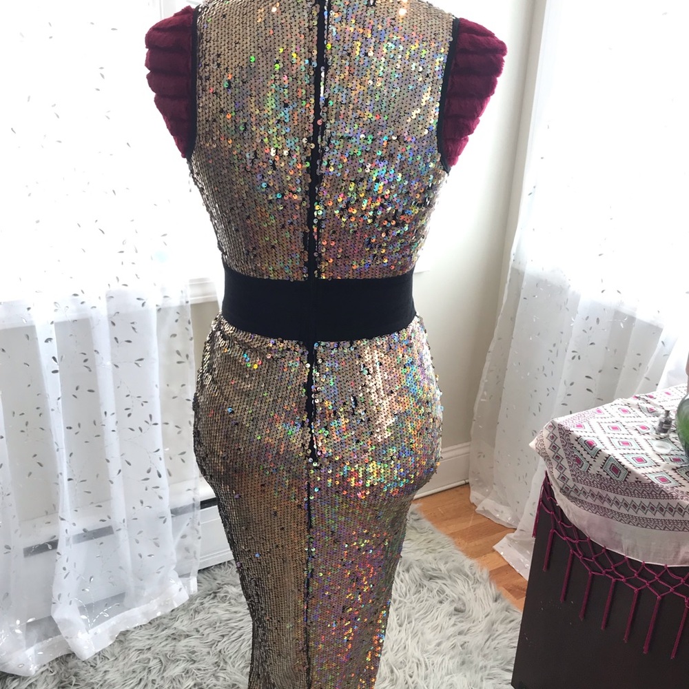 Gold sequence dress